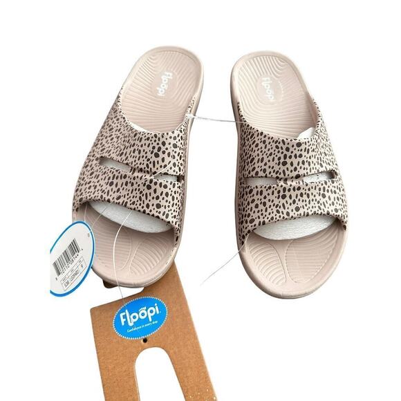 FLOOPI Leopard Sandals Flip Flops Comfort Slide Size 9 BRAND NEW - Picture 8 of 12
